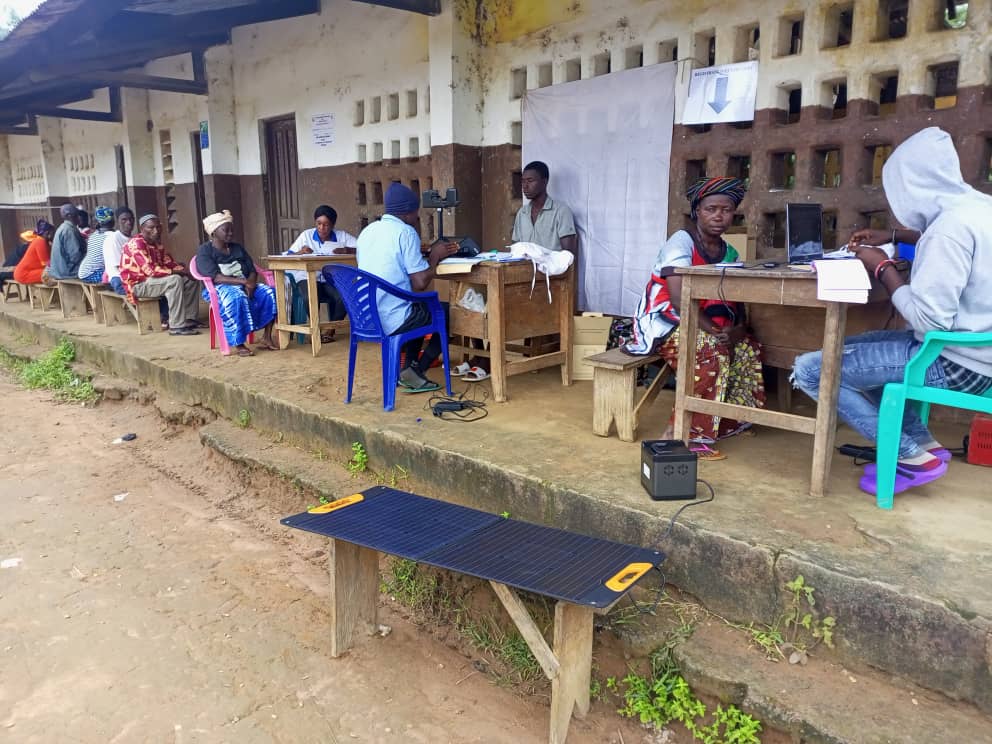 Voters' registration centre in Kambia District (Photo credit-ECSL)