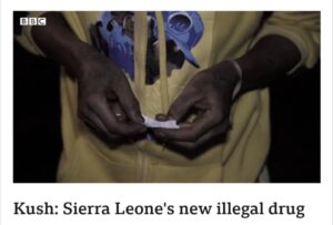 Screenshot from a BBC documentary on the Kush addiction in Sierra Leone. 